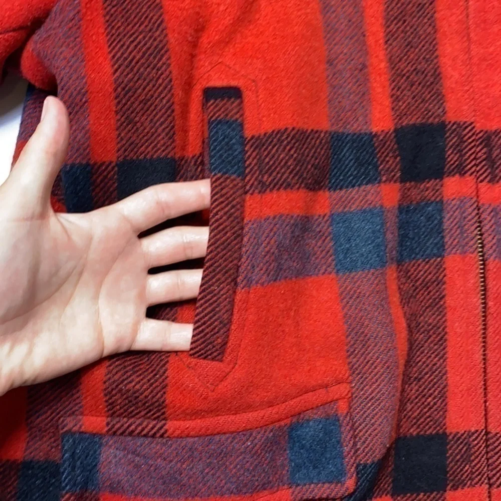 Vintage Robert Hall Buffalo Plaid 50's Jacket Size 46 XL